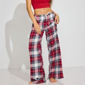 Garage Red and White Plaid Flannel Pajama Pants